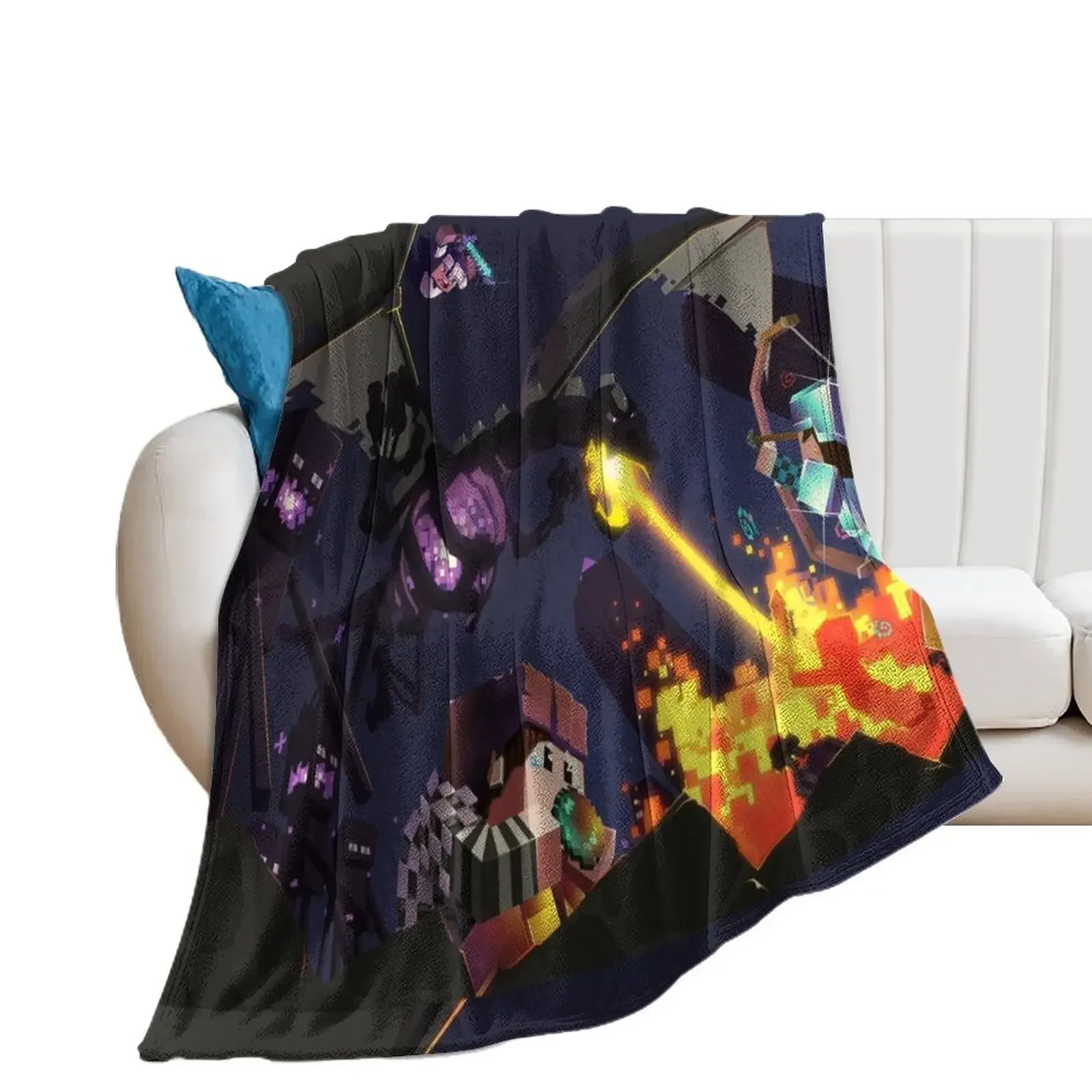 Epic Ender Dragon Battle Throw Blanket Luxury Weighted for sofa Blankets