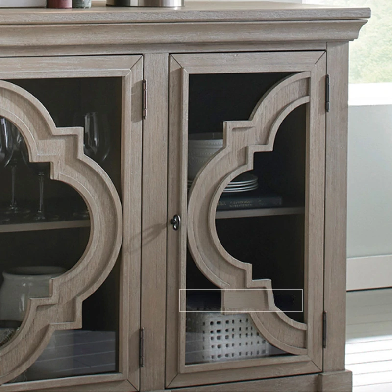 Solid wood sideboards are used as old, tea lockers, kitchen dishes, bowls and cabinets for home use.