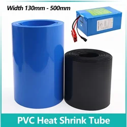 1/2/5m 너비 130mm~500mm 18650 배터리 랩 ​​PVC 열 수축 튜브 팩 절연 필름 랩 ​​리튬 케이스 케이블 슬리브 수축 랩