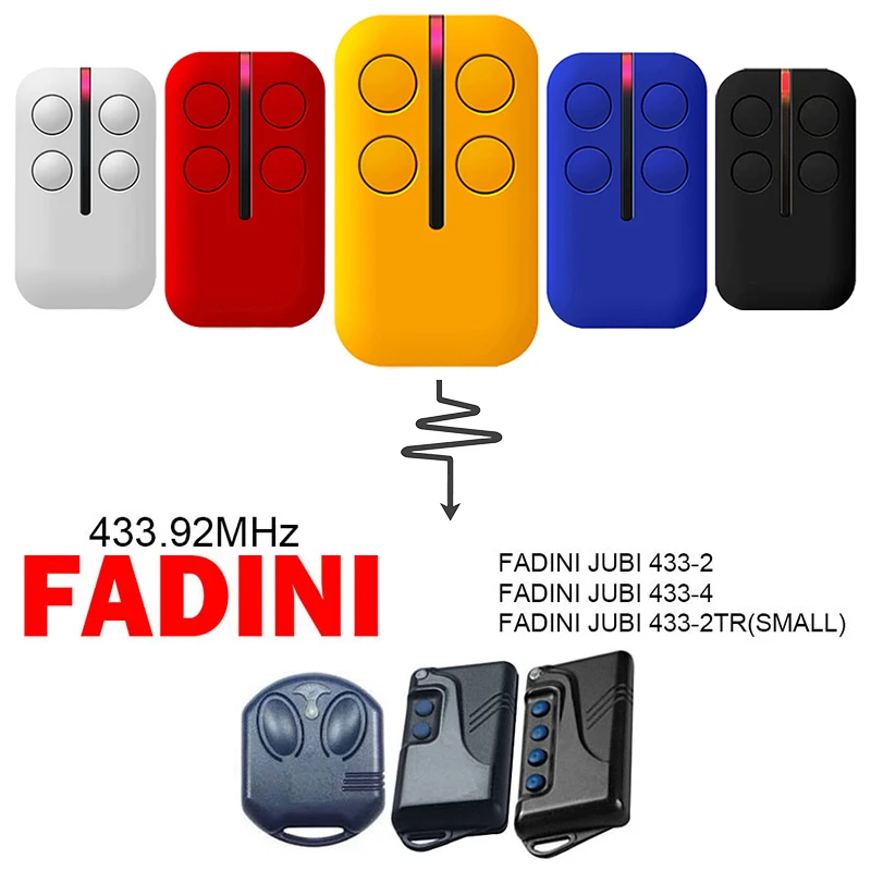 FADINI Remote Control JUBI 433-2 433-4 433-2TR(SMALL) Garage Door Remote Control Opener 433.92MHz