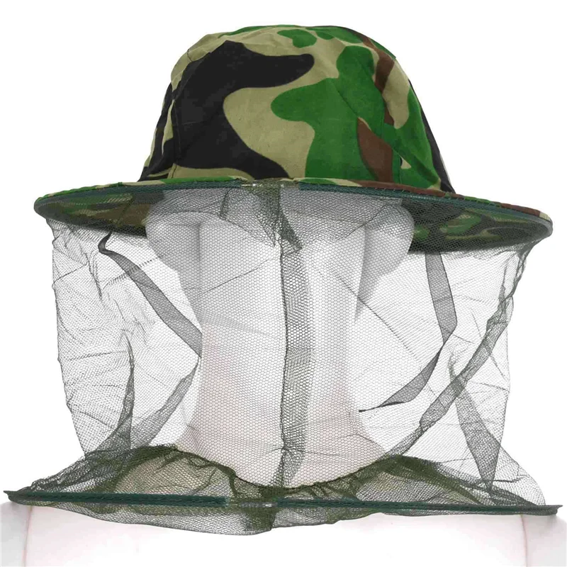 Kapelusz pszczelarski z kamuflażem 4X, maska na twarz pszczelarska