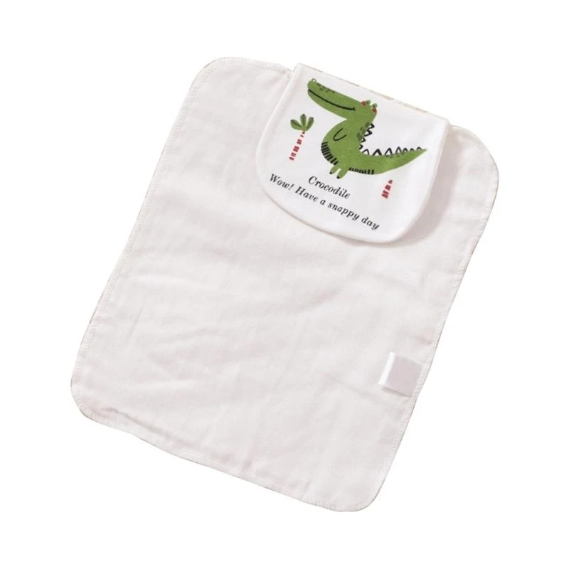 J15U الأطفال الظهر منشفة ممتصة للعرق منشفة خلفية عالية الامتصاص بتمشيط القطن القماش الخلفي للطفل للجنسين منشفة عرق طويلة #4