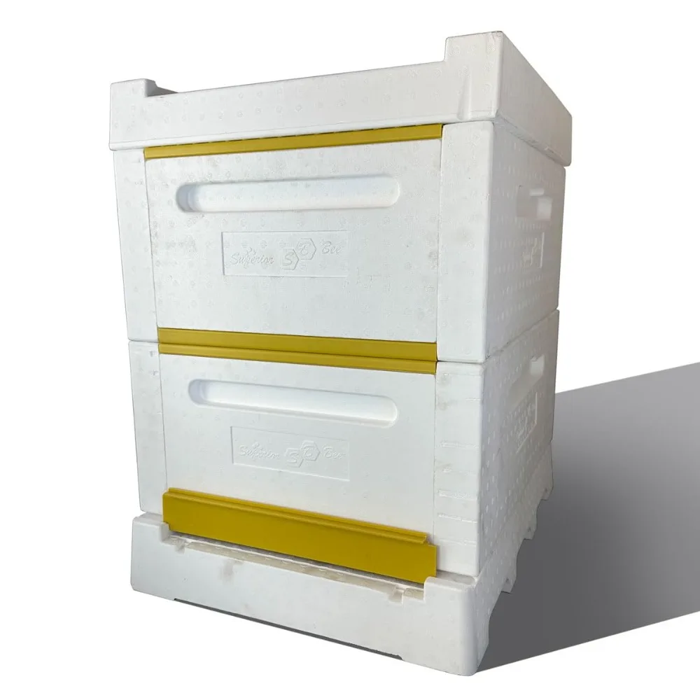 

Beehive Kit – R8 Insulated Design, Includes 20 Deep Frames with Wax-Coated Foundations, Durable & Efficient for Incr