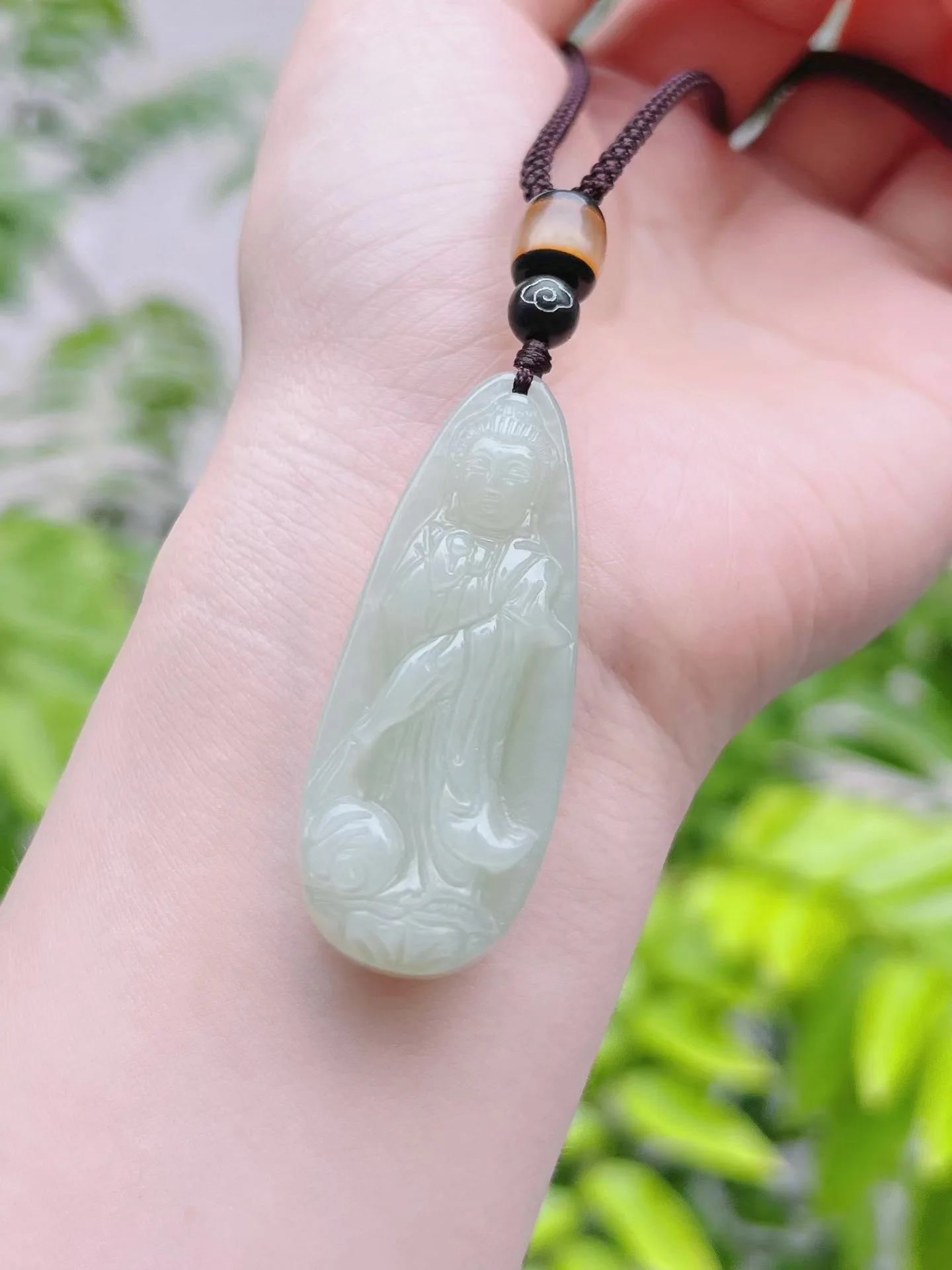 Изысканные ювелирные изделия Hetian Jade Guanyin 8281 #