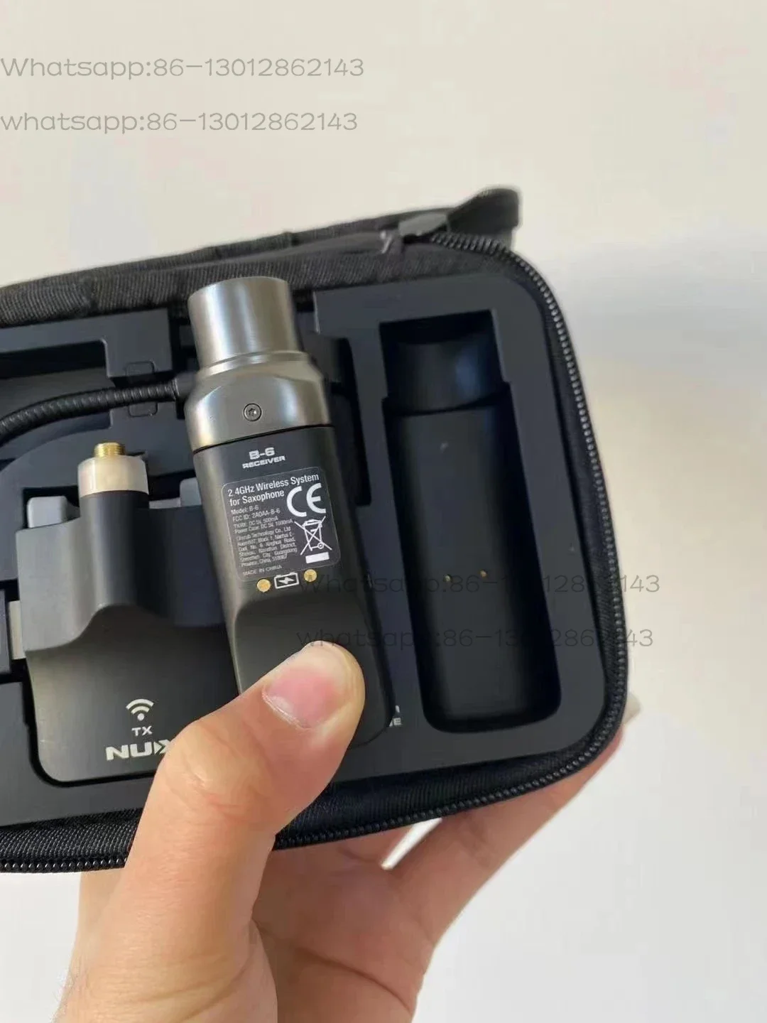

NUX Wireless Microphone,B6 Saxophone Microphone,Wireless Receiver and Transmitter,Plug and Play,Great for Trumpets, Clarinet