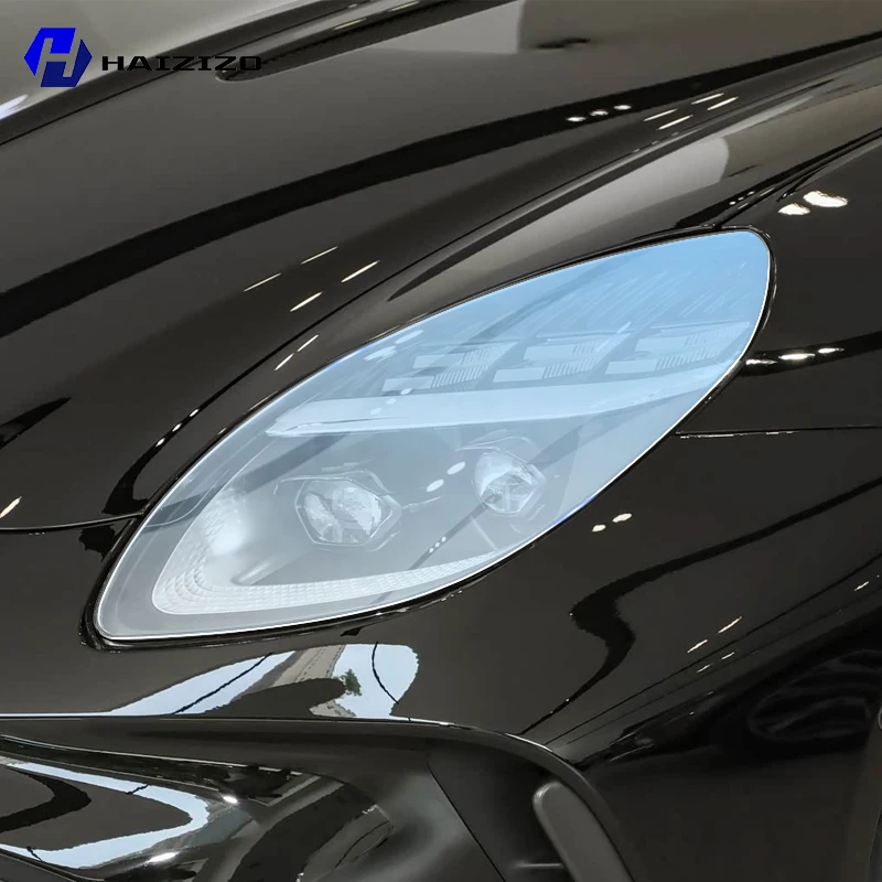 

For Aston Martin V8 vantage 2024-2025 Smoke Black Car Headlight Protective Film TPU Anti-Scratch Vinyl Wrap Kit for Auto Light