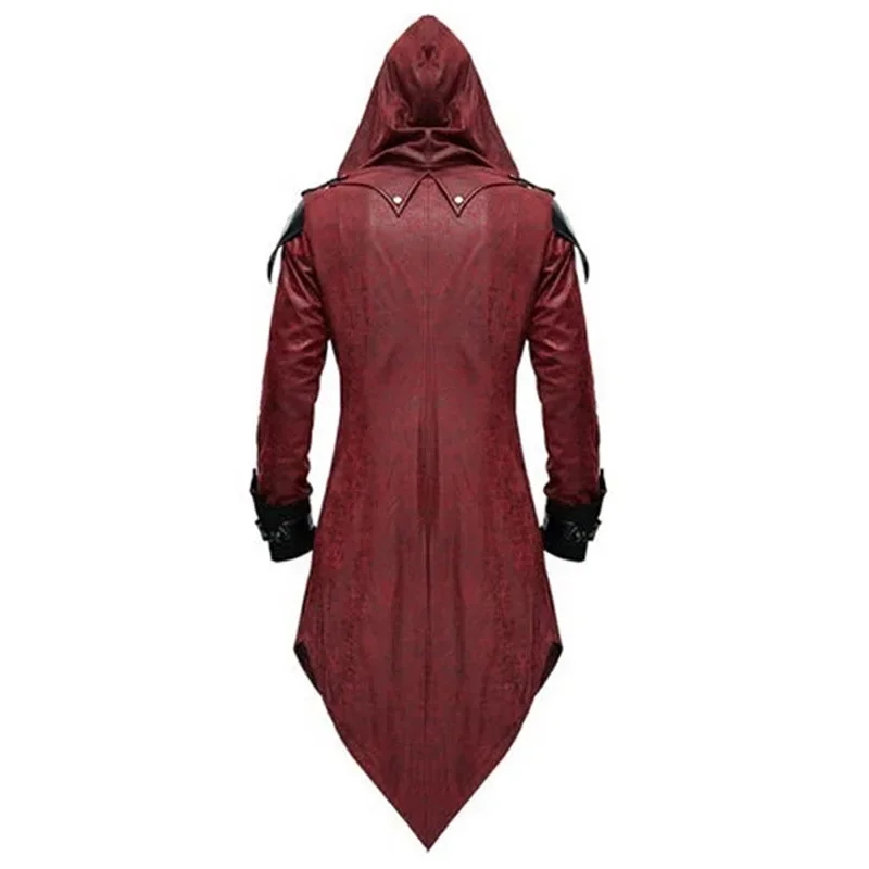 2024  American Party Retro Stitching Coat Male Gothic Dark Costume Adult Performance Apparel  halloween costumes for women