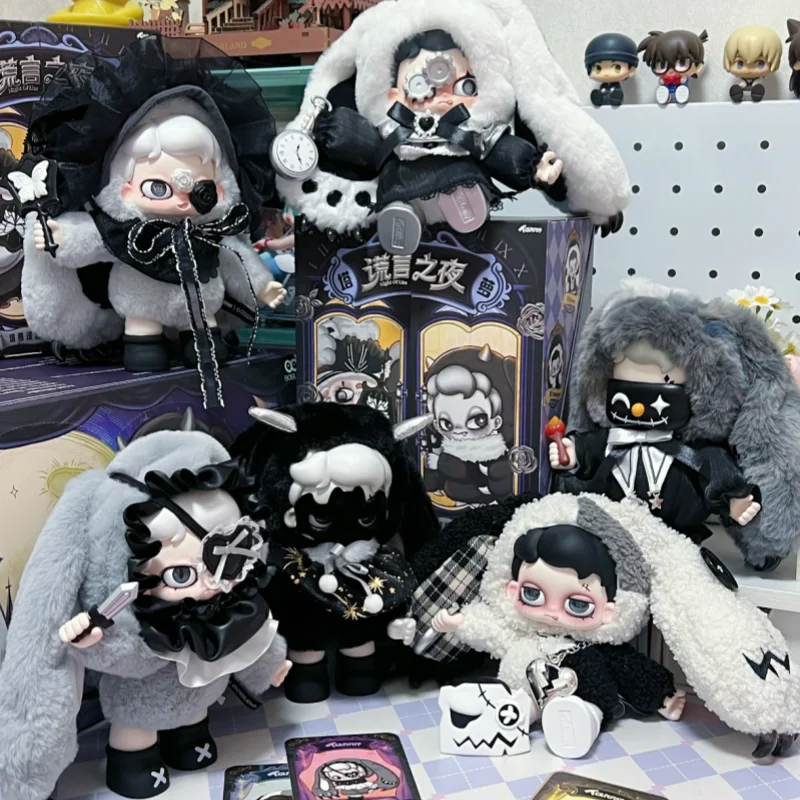 In Stock Tarot Night Of Lies Series Blind Box Werewolf Game Themed Mystery Surprise Box Vinyl Plush Bag Charms Keychains Gift
