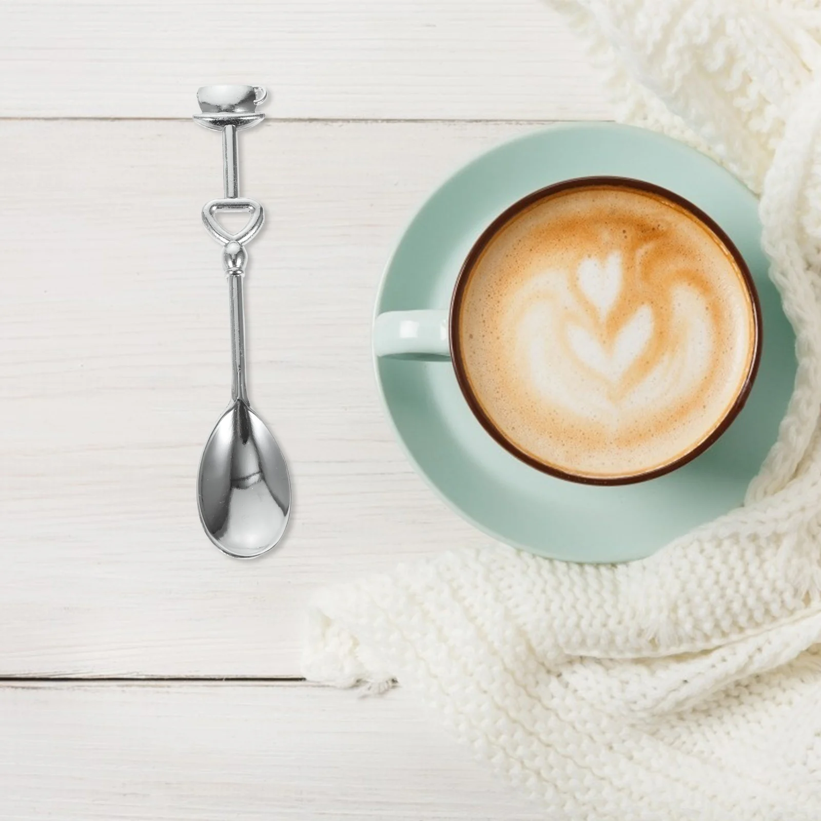 

8pcs Coffee Spoon Cutlery Metal Mixing Spoons Dessert Long H Tea Party Favors Women Delicate Spoons Exquisite