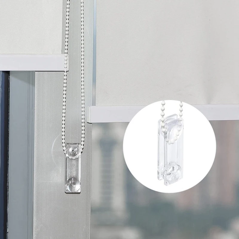 8CM Clear Curtain Pull Handle Roller Blind Bead Chain Weight Pendant Transparent Shutter Curtain Rope Grip Home Curtain Parts