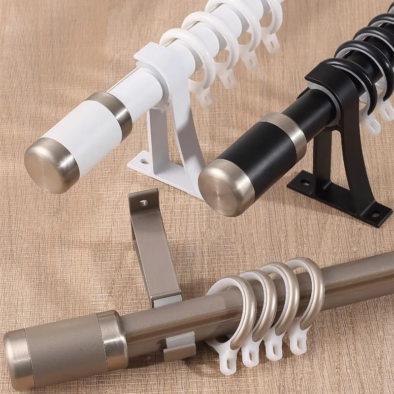 Modern Simple Curtain Rod Telescopic Rod Shower Curtain Rod Window Bar Aluminum Alloy Silent Wholesale