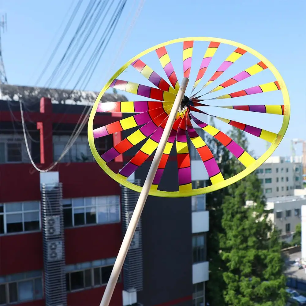 Moulin à Vent Rotatif Coloré Monocouche pour Enfant, Décoration de Jardin, Jouets Amusants en Plein Air, Cadeaux