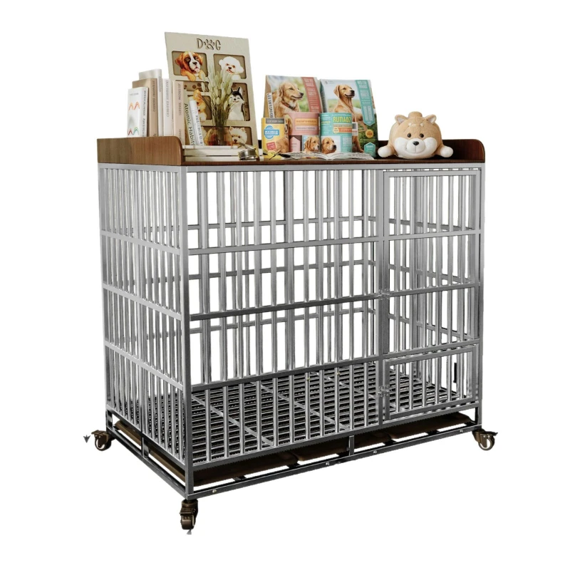 

2025 new extra thick dog cage large dog bold indoor with toilet small and medium dog