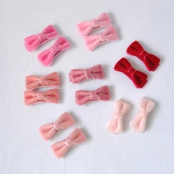 Hademade 미니 벨벳 활 헤어 클립, 유아용 귀여운 스냅 클립, 아기 헤어 액세서리, 28 개/로트