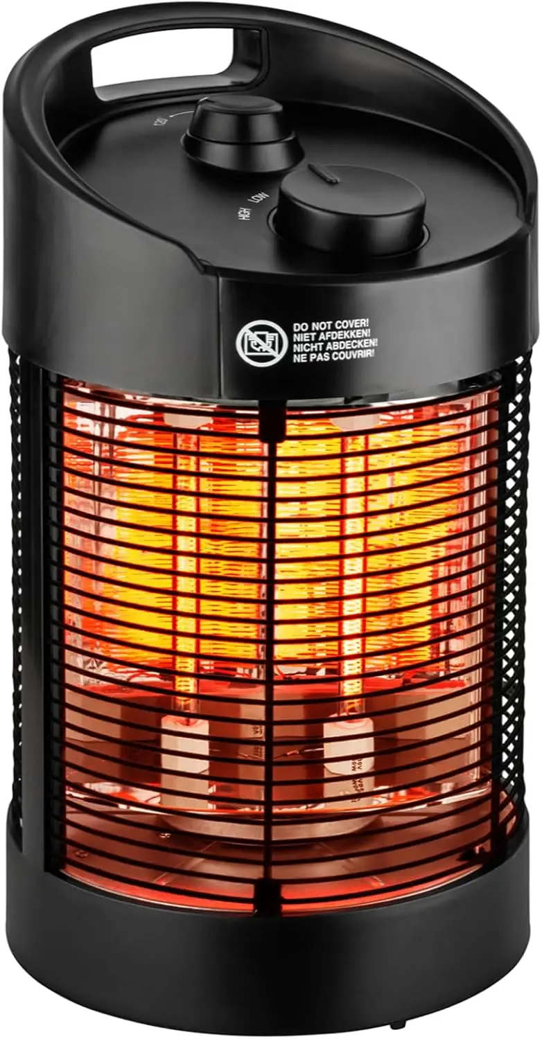 Infrarot-Standheizung 41 cm – leise, mobil, allergiefreundlich, effizient für den Innen- und Terrassengebrauch