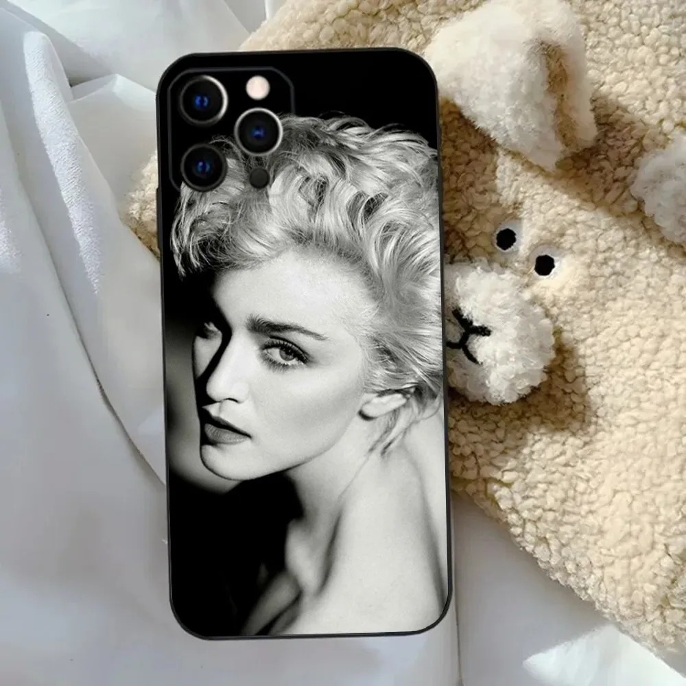 1980s M-Madonna-S  Phone Case For Apple iPhone 15,14,13,12,11,Pro,X,XS,Max,XR,Plus,Mini Soft Black Cover