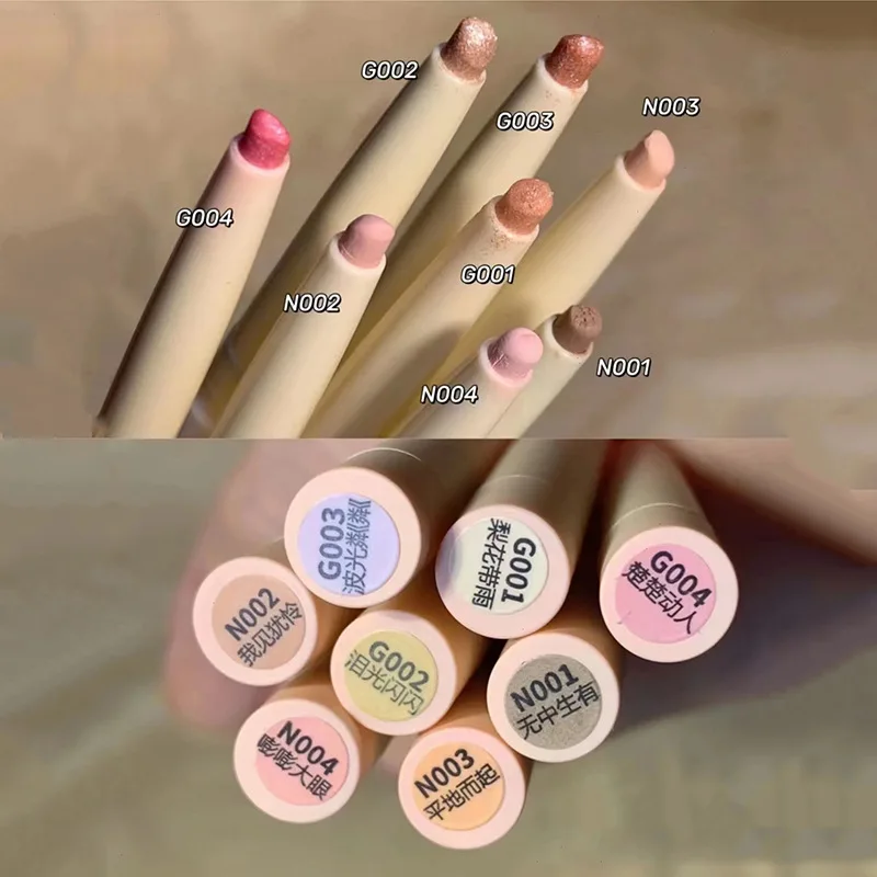 DIJIA-Bolígrafo de gusano de seda, sombra mate, contorno de delineador doble, maquillaje de ojos Natural, efecto de maquillaje brillante, cosméticos de belleza
