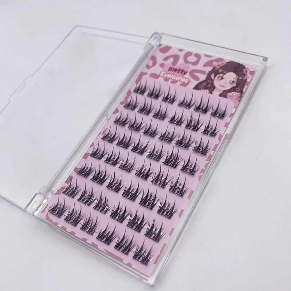 Self Adhesive Self Adhesive Eyelashes No Glue Needed Natural Wispy Press On Lashes Clusters Reusable Pre-Glued Eyelashes