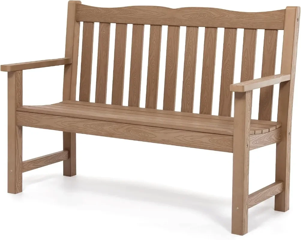 

Stoog All-Weather Outdoor Bench, 2-Person Poly Lumber Garden Bench with 800lb Capacity, Never Fade & Rust-Proof, for Backyard