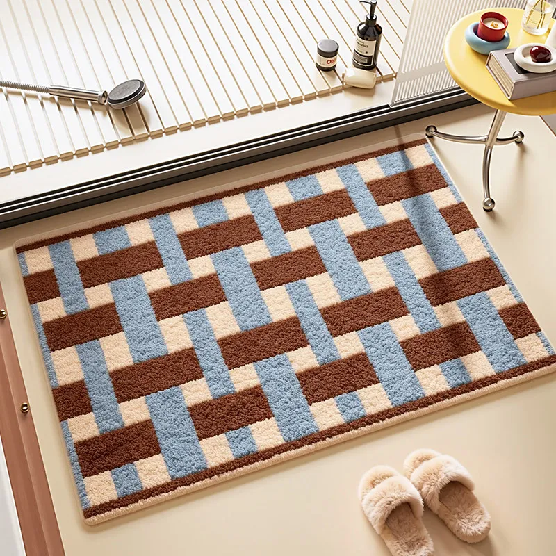 Bathroom absorbent carpet toilet  winter imitation velvet   thickened dirt-resistant