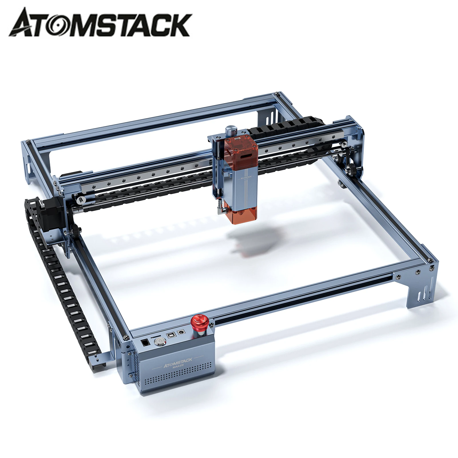 Atomstack Maker A10 V2 Laser Engraver 10-12W Ultra-thin Laser Full Aluminum Alloy Structure 400x400mm Engraving Cutting Machine