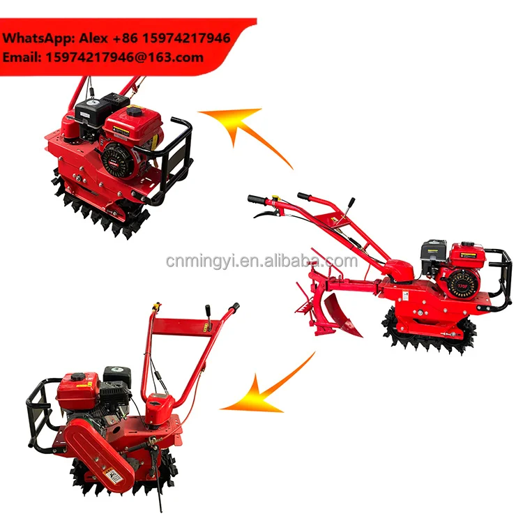 Good Price Small Chain Track Micro Tiller Greenhouse Soil Loosening Trencher Ploughing Machine Agricultural