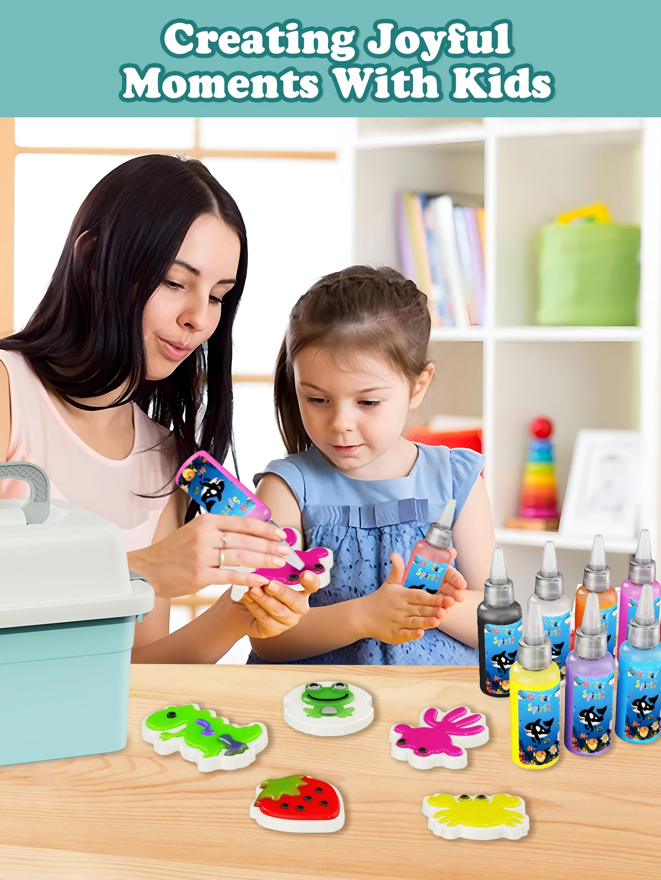 مجموعة أدوات قزم الماء السحري للأطفال - مجموعة ألعاب الأطفال المائية المصنوعة يدويًا مع صندوق تخزين وقوالب وأدوات - 23 قطعة