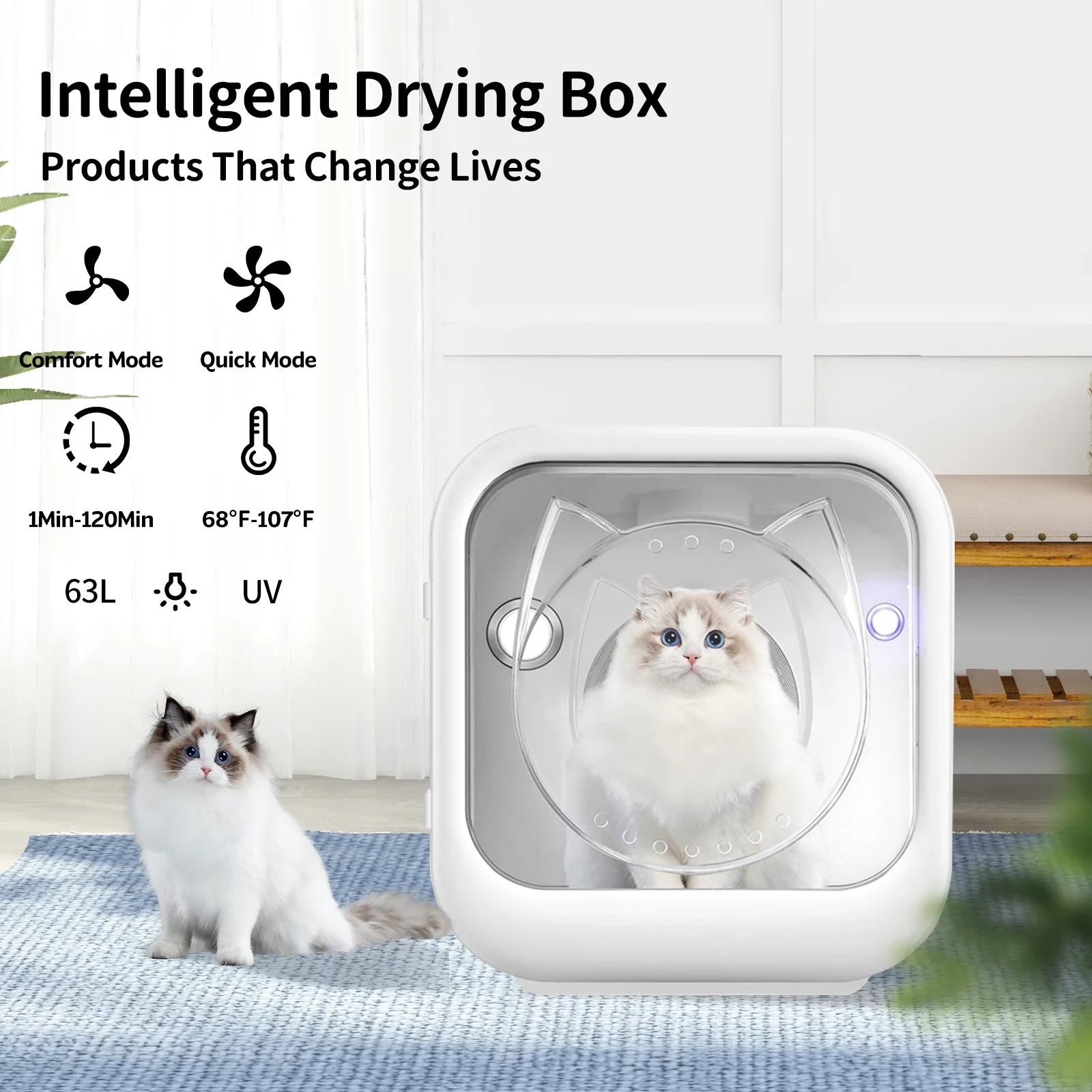 Material Pet Dryer Box Suitable for Pet Shop Use Automatic Cats and Dogs Dryer Pet Grooming Products