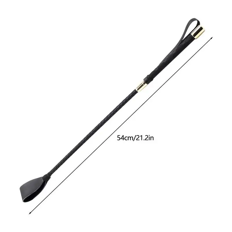 Black Crop For Horse Light Weight PU Leather Horse Whip Durable Horse Riding Whip Riding Crop Whip For Horse Racing Horse