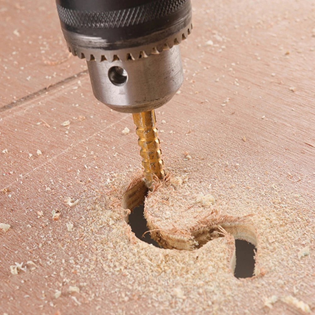 

6Pcs Serrated Spiral High-Speed Steel Drill Bit Twisting Design Woodworking Metal Carpenter Tool Efficient Cutting