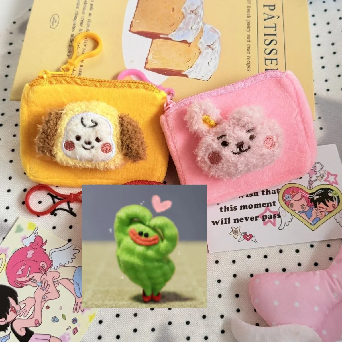 Sac à monnaie BT21 mignon pour étudiants, sac portable pour écouteurs, pendentif, accessoires de dessin animé, cadeau d'anniversaire 2026