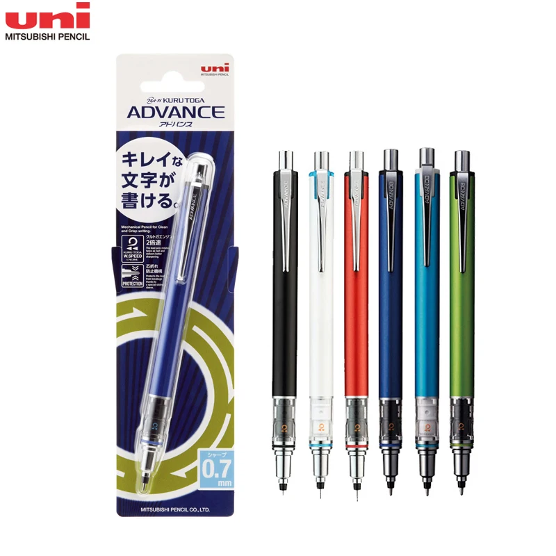 Uni Mechanical Pencil or Refill Set, KURA TOGA Auto Lead Rotary Advance Anti-Broken Core Japan Stationery механический карандаш