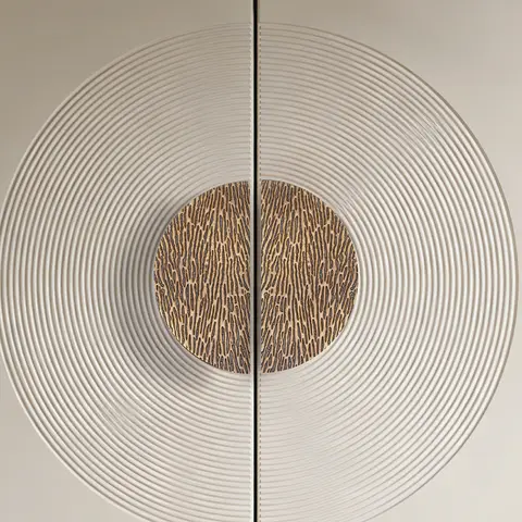 Dooroom Solid Brass Furniture Handles Retro Texture Design Semicircular Cabinet Drawer Knobs Furniture Wardrobe Handle