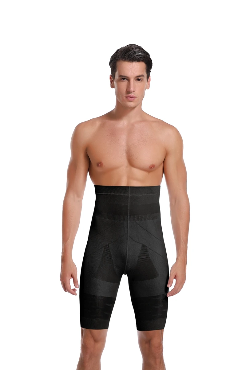 Männer Bauch-steuer Shorts Hohe Taille Abnehmen Shapewear Bauch Bauch Flache Body Shaper Bein Unterwäsche Kompression Briefs Boxer 3XL – Detail 9