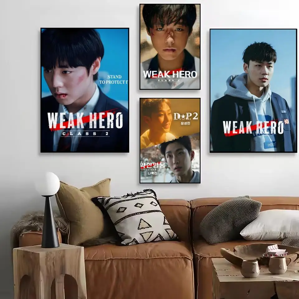 TV W-Weak Hero Class Painting Calligraphy Canvas Poster Wall Art Prints for Living Room Bedroom Office Home Decoration Gift