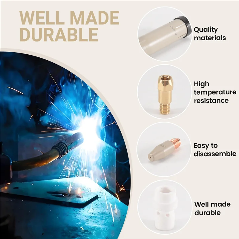 

ALIM-8Pcs 36KD защитное сопло для покрытия 0,8 мм MIG горелка держатель наконечника газового сопла сварочной горелки 36KD MIGMAG