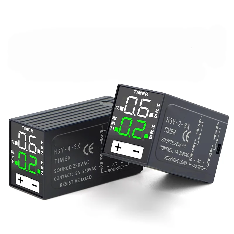 Digital Power-On Delay Relay H3Y-2（8pin）H3Y-4（14pin） Timer Relay Small Cycle Delay With Seat Ac220v Dc12v Dc24v