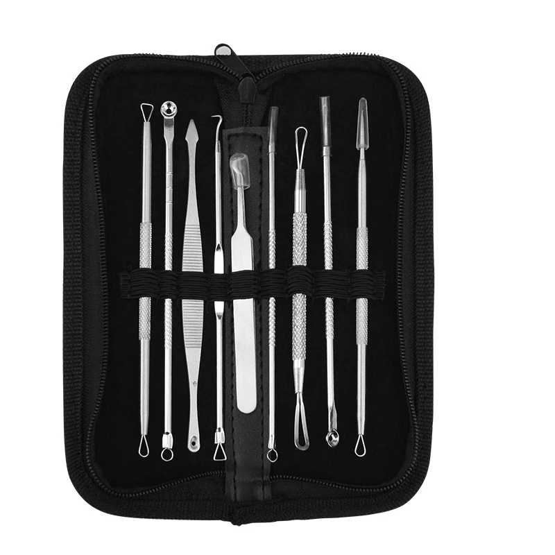 Blackhead Remover Tool Comedones Extractor Acne Removal Kit For Blemish Whitehead Popping Nose Face Skin Blemish Extractor Tool