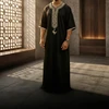116612-f958f3.jpg Fashion Embroidery Muslim Men's Jubba Thobe Eid Ramadan Black Abaya Dress Arabic Islamic Clothing Kurta Tunic Jilbab Saudi Kamis