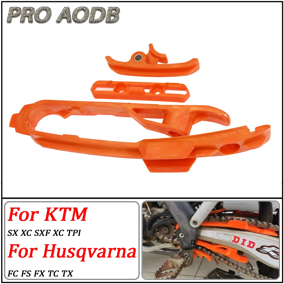 

For Husqvarna Motocross FC FS FX TX Brake Hose Clamp Swingarm Chain Slider Kit 125 250 350 450 TX300i 2016-2020 Dirt Bike