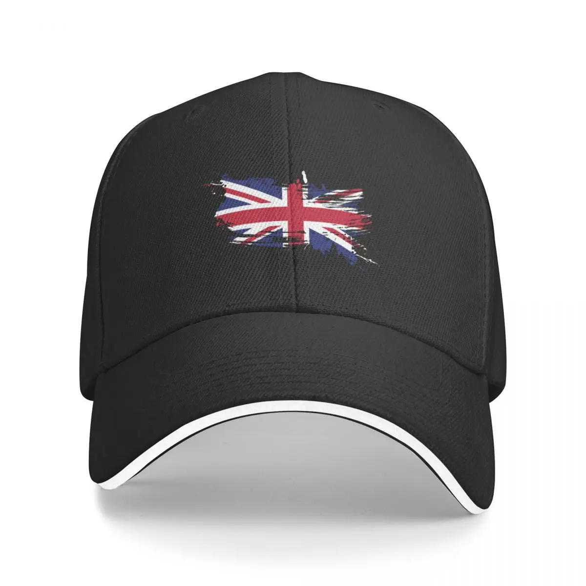 United Kingdom Flag Brush Splatter Baseball Cap Sunhat Fashion Beach dad hat Icon Caps For Men Women's