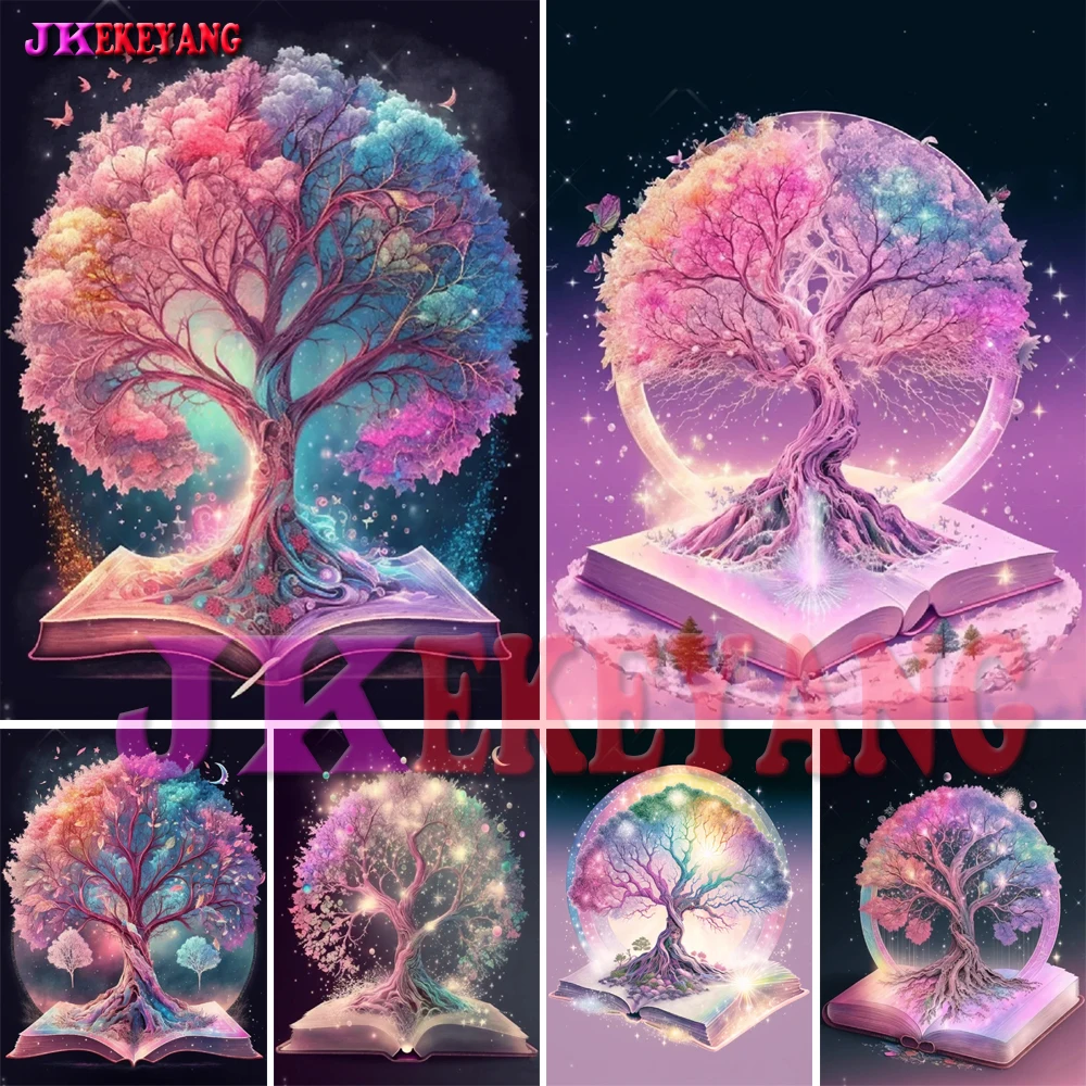 DIY 5D Diamond Painting Book Tree Cross Stitch Full Drill Diamond Embroidery Mosaic Picture of Rhinestones j3325