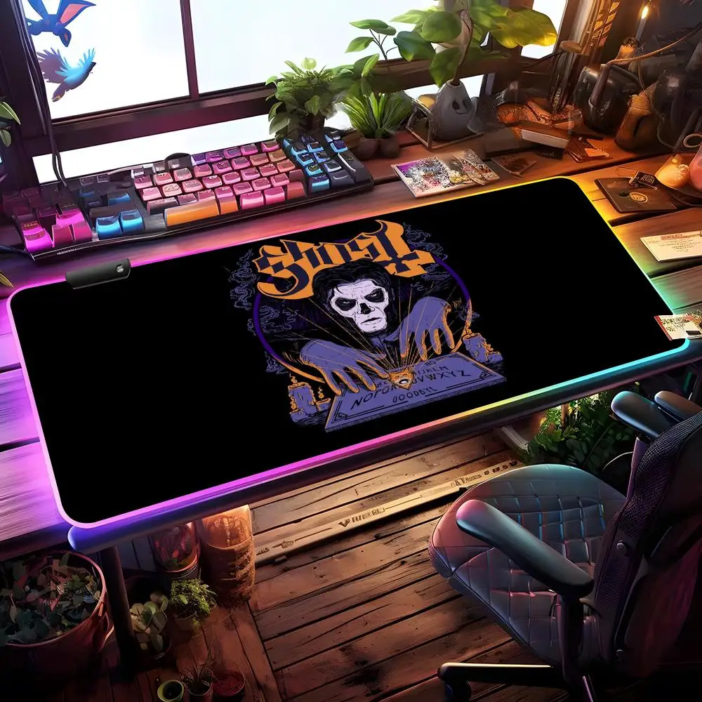 

Коврик для мыши G-ghost Band RGB игровой коврик для мыши настольный коврик HD Gamer большой светодиодный светильник XXL коврики для мыши