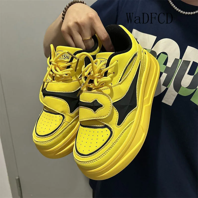 

Sneakers Casual Men Women Designer Board Shoes Fashion Microfiber Leather Breathable Height Increased Flat Platform Couple Shoes