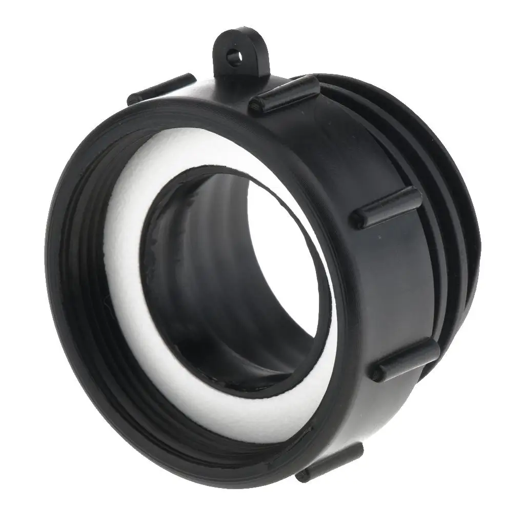 Water Tank Pipe Adapter 58mm Plastic IBC Valve Fitting Connector for Tons Barrel Secure Installation