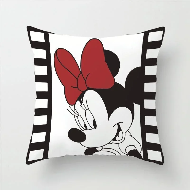 Disney Pillowcase Cushion Cover Mickey Minnie Mouse Pillow Case Cartoon Boy Girl Couple Wedding Gift 45x45cm