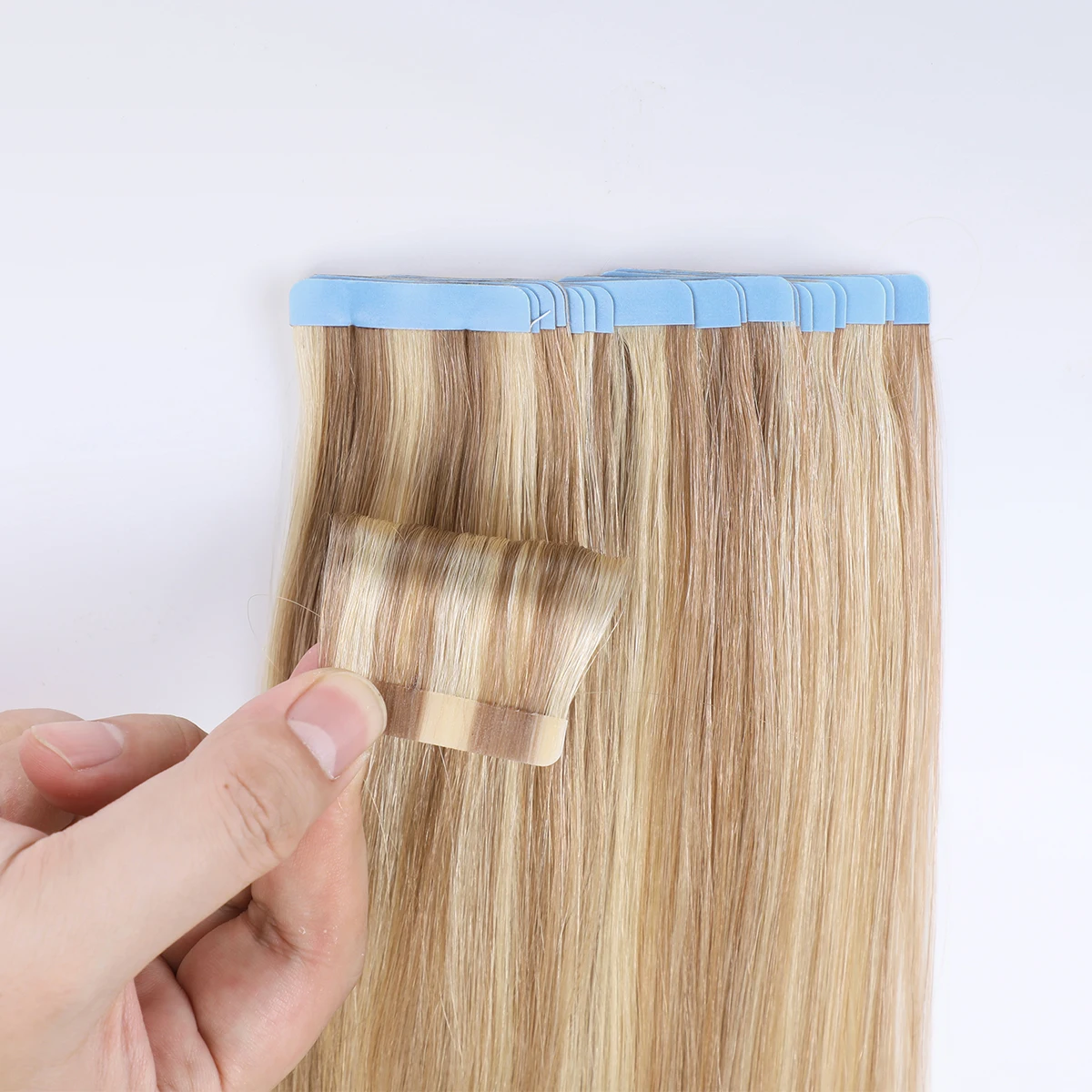 tape-hair-extensions-mixed-blondes-human-hair-20pcs-natural-remy-straight-invisible-tape-ins-adhensive-100-human-hair-for-salon