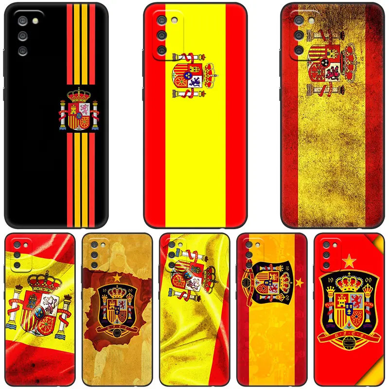 Spain flag Black Case For Samsung Galaxy A03S A01 Core A21S A02S A10S A11 A20S A20E A30 A31 A40 A41 A6 A7 A8 A9 2018 A5 2017