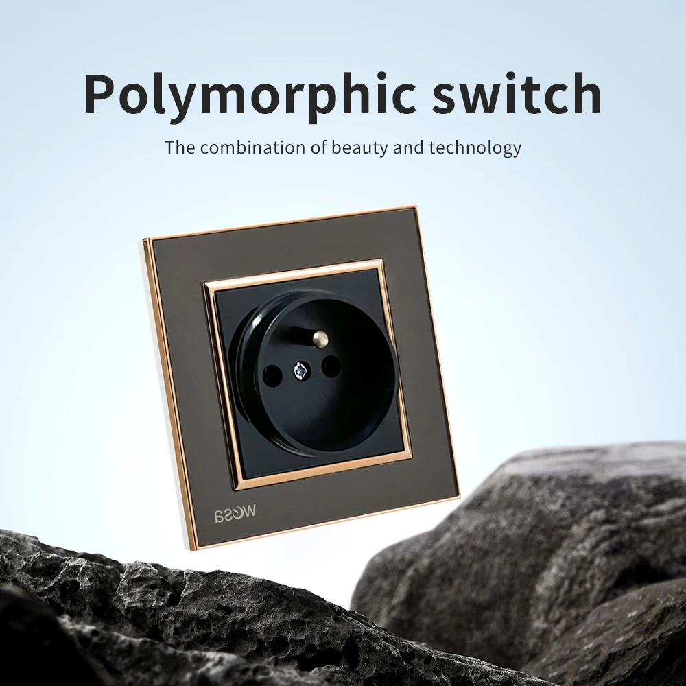 لوحة أكريليك مدمجة على الحائط باللون الأسود معيار فرنسي مع طلاء أرضي مثبطات اللهب ومنافذ كهربائية بلاستيكية ومآخذ طاقة #2