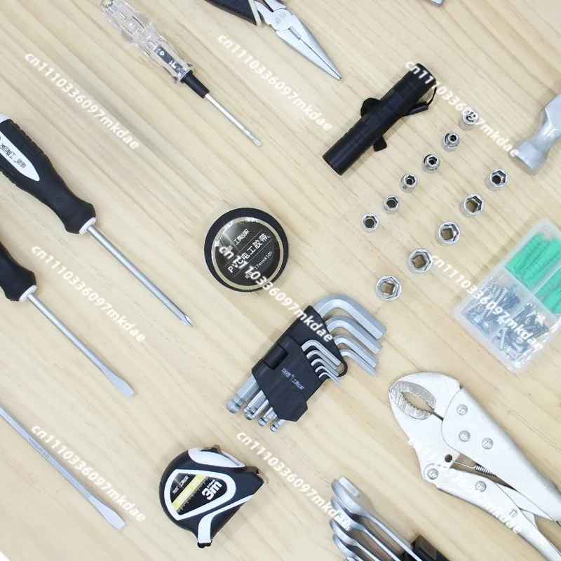Household toolbox set, daily maintenance hardware wrench, screwdriver pliers universal full set of family Daquan combination